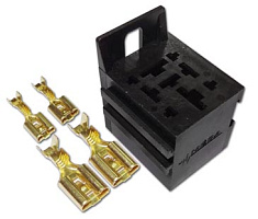 Relay socket with pins КРК4 (2pcs-9,5mm; 2pcs- 6.3mm)