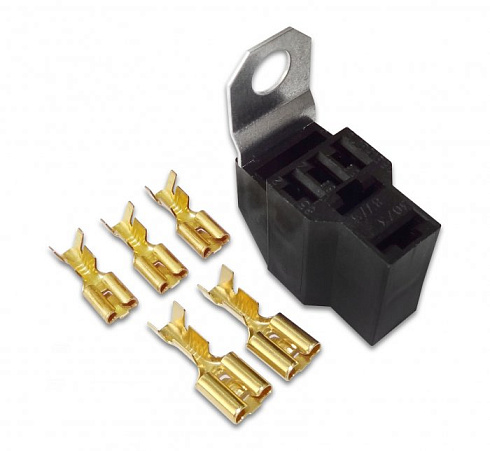 Relay sockets with pins КРм5 (3pcs-4,8mm; 2pcs- 6.3mm)